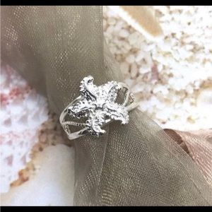 Sterling Silver Starfish Ring Size 5